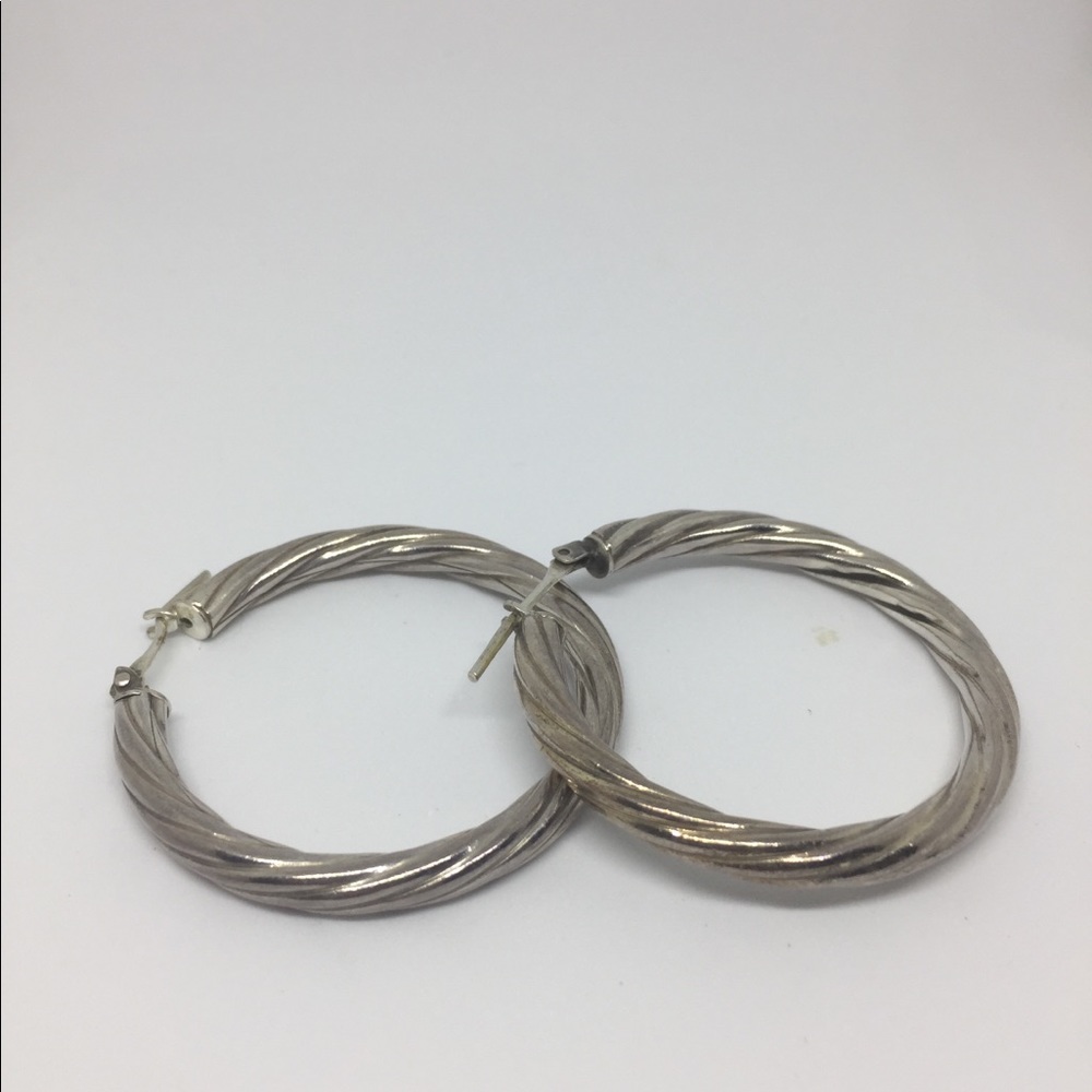 Sterling silver hoop earrings